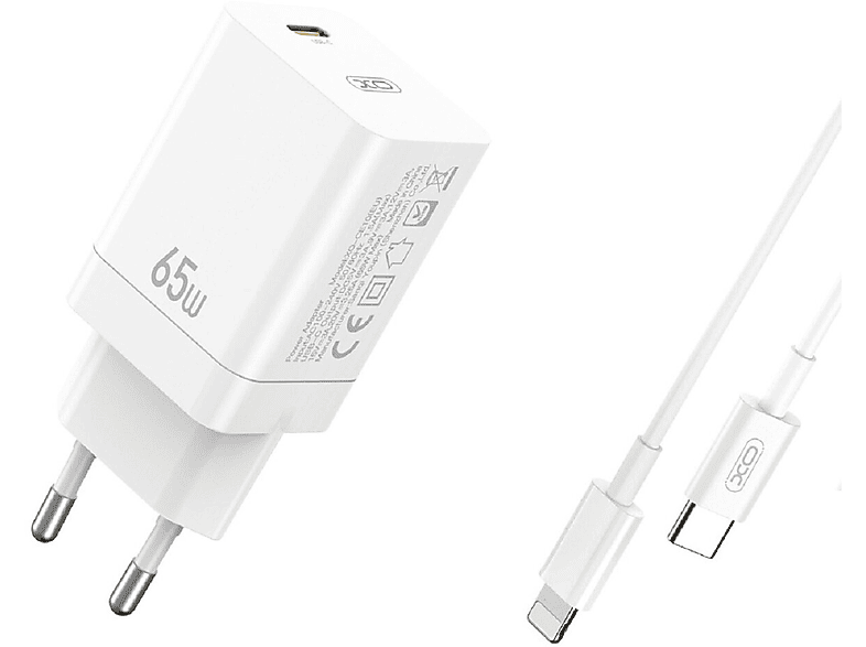 XO CE10 Wandladegerät USB-C zu IOS Ladegerät Universal, Weiß