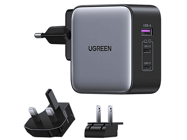 Universal, UGREEN CD296 EU US Stecker UK Ladegerät Schwarz / /