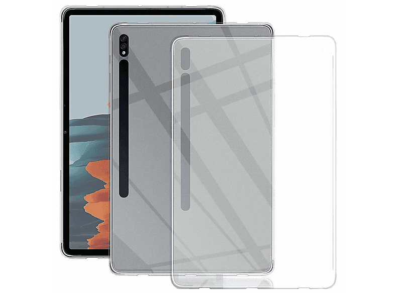 COFI Slim Case Silikonhülle Tablethülle Backcover für Samsung Silikon, Transparent