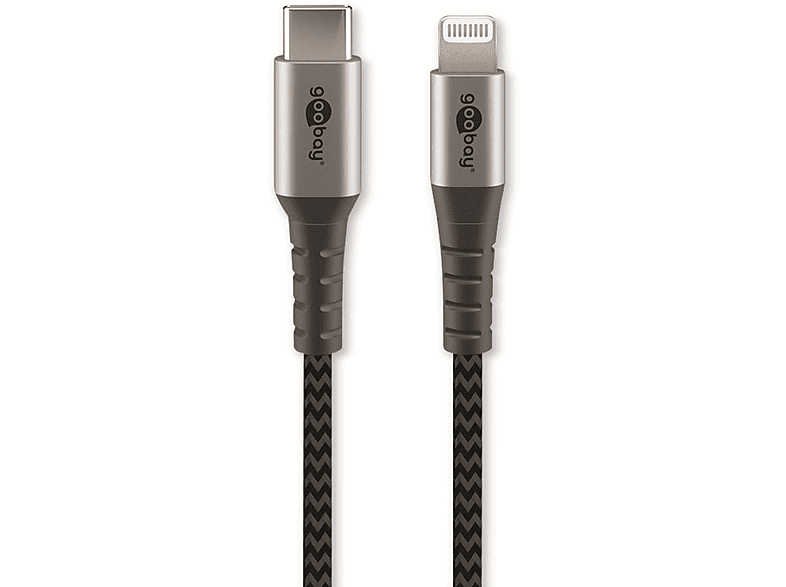 GOOBAY USB-Adapterkabel, USB-C/Lightning, Stecker/Stecker, 1,0m, Adapterkabel, 1 m