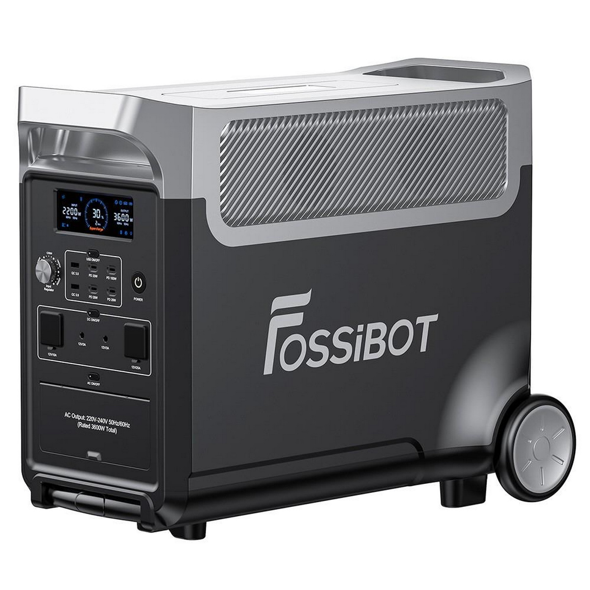 3840Wh Stromzeuger Schwarz F3600 FOSSIBOT