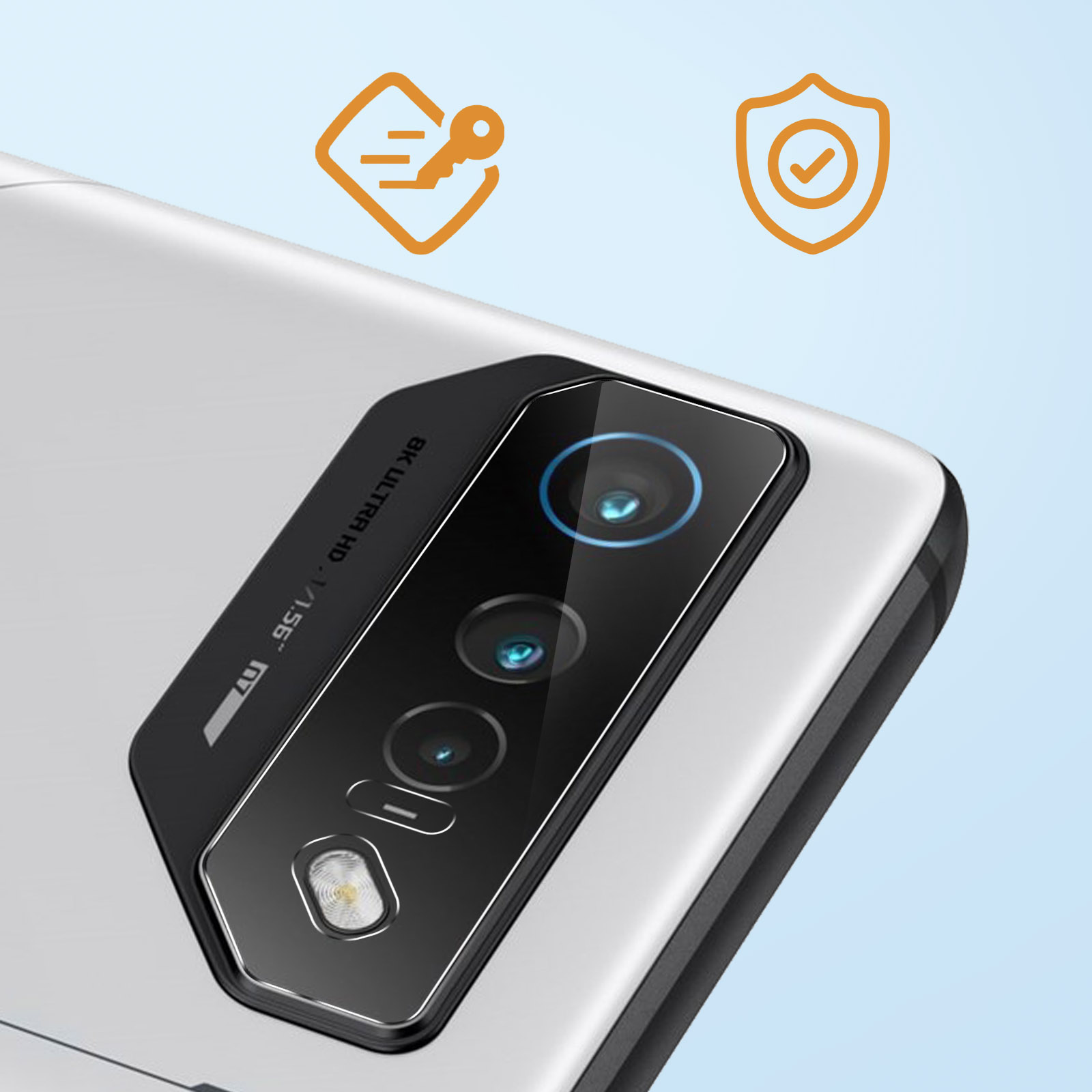 AVIZAR Kameraschutz, 7 Phone Rog Rückkamera Folien(für Asus 2 Ultimate) Stk