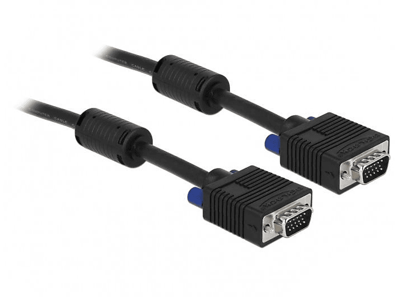 DELOCK DELOCK VGA-Kabel D-Sub15 -<gt/> St/St 5.00m schwa Multimedia-Technik Kabel VGA Kabel, mehrfarbig