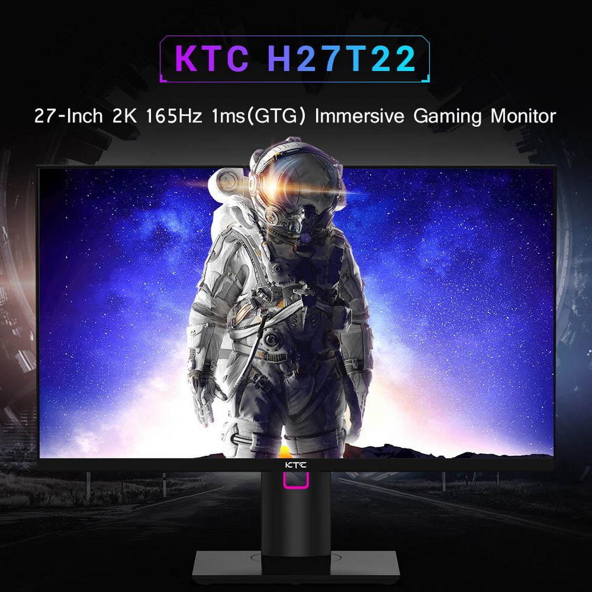 165 Hz Monitor 27 Hz ms H27T22 (1 Zoll KTC Gaming QHD , 165 , Reaktionszeit nativ)