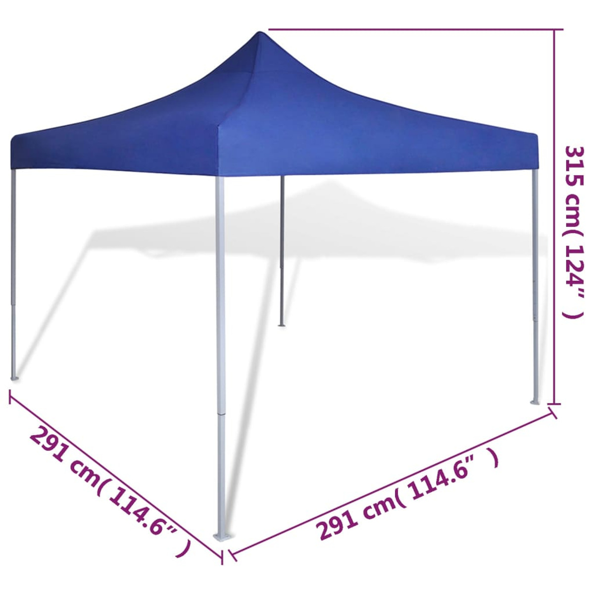 Blau 41465 VIDAXL Pavillon,