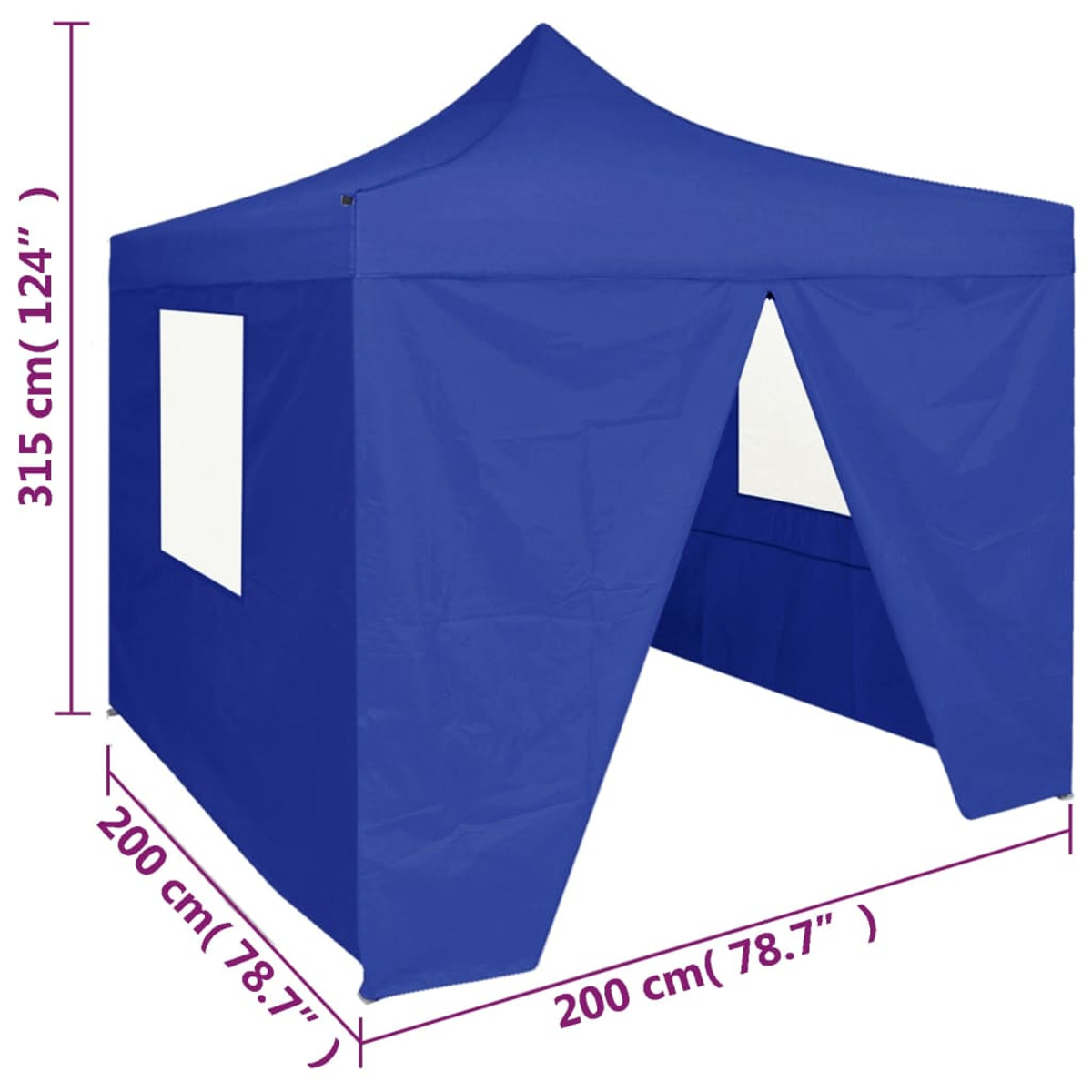 Pavillon, 48879 VIDAXL Blau