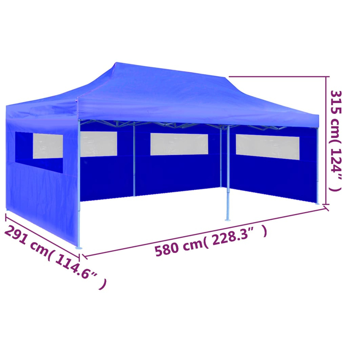 Pavillon, VIDAXL 41583 Blau