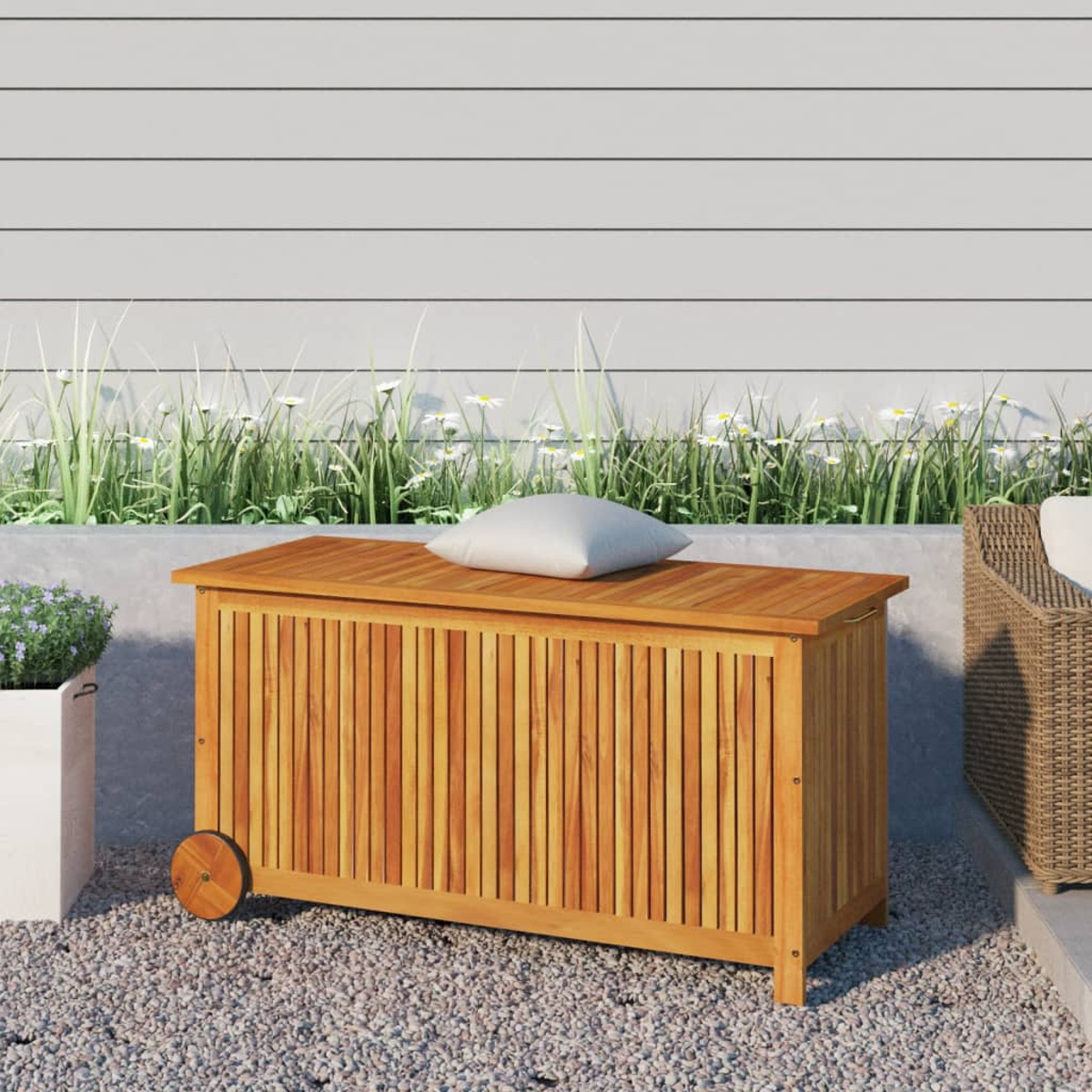 VIDAXL 319712 Garten, den für Holzfarbe Aufbewahrungsbox