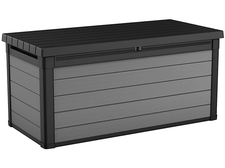 KETER 440525 Aufbewahrungsbox für den Garten, Grau mit Holzoptik SATURN
