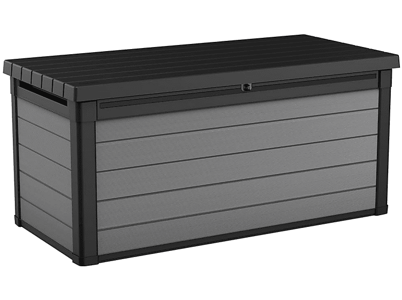 KETER 440525 Aufbewahrungsbox für den Garten, Grau mit Holzoptik