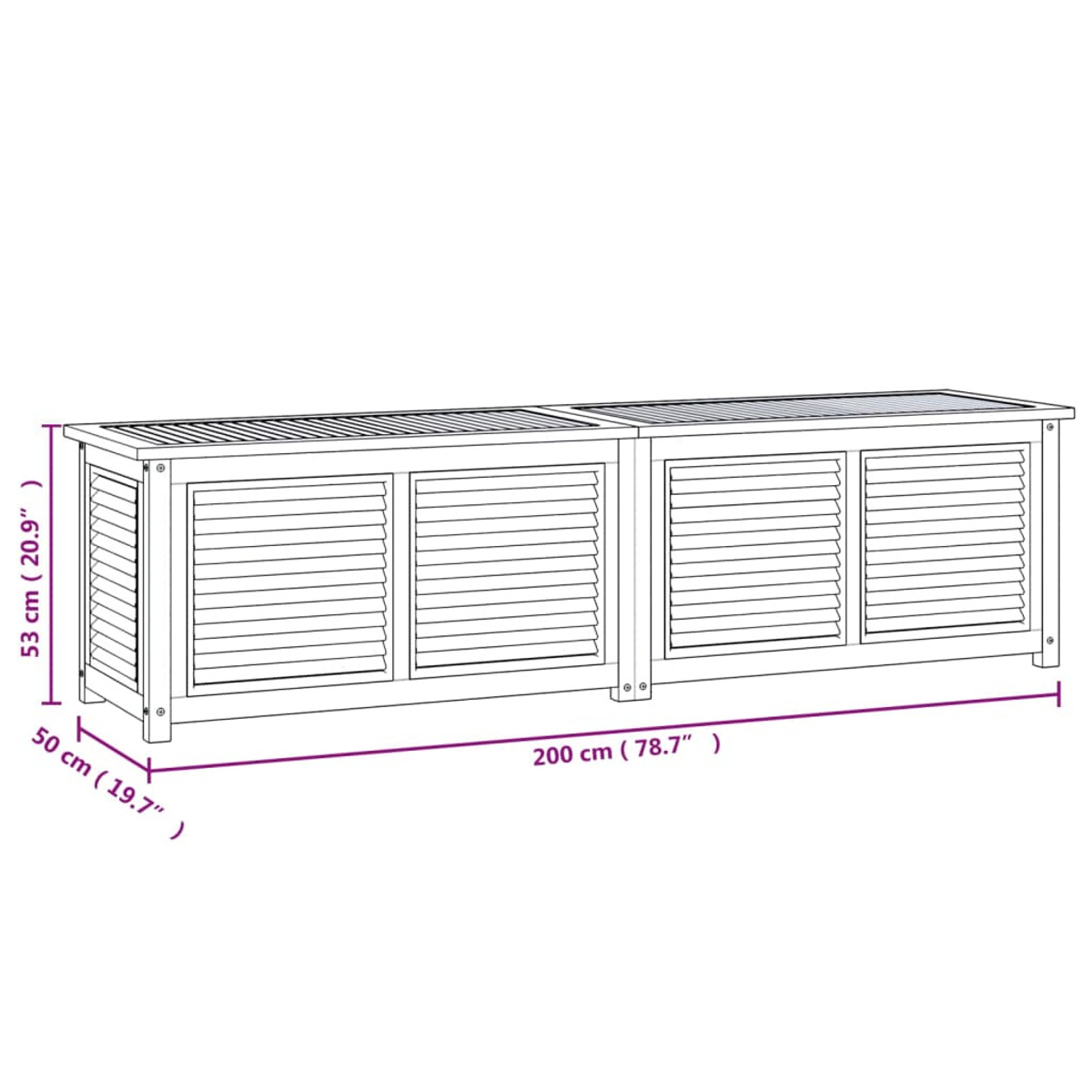 für VIDAXL Aufbewahrungsbox 363274 Garten, Holzfarbe den