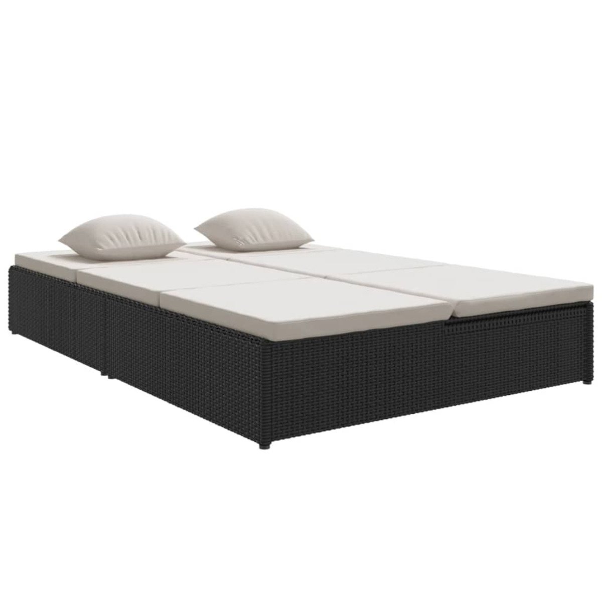 VIDAXL Sonnenbett, Schwarz 317238