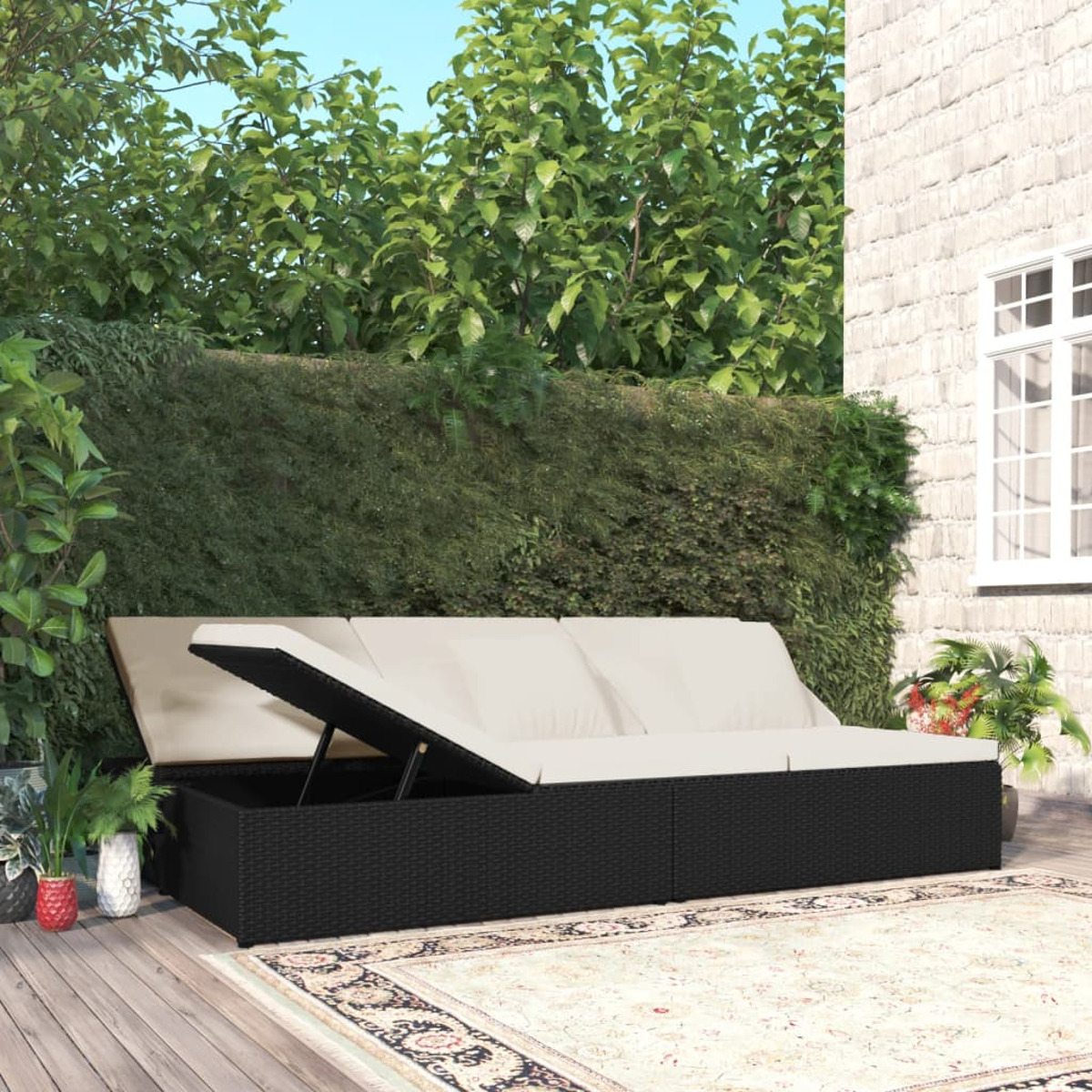 Sonnenbett, VIDAXL 317238 Schwarz