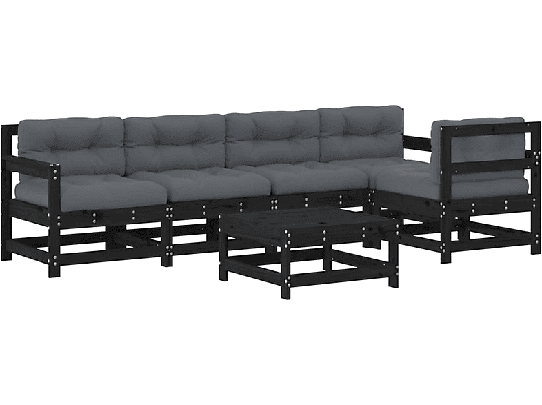 Schwarz Gartentisch- Stuhlset, und 3186001 VIDAXL