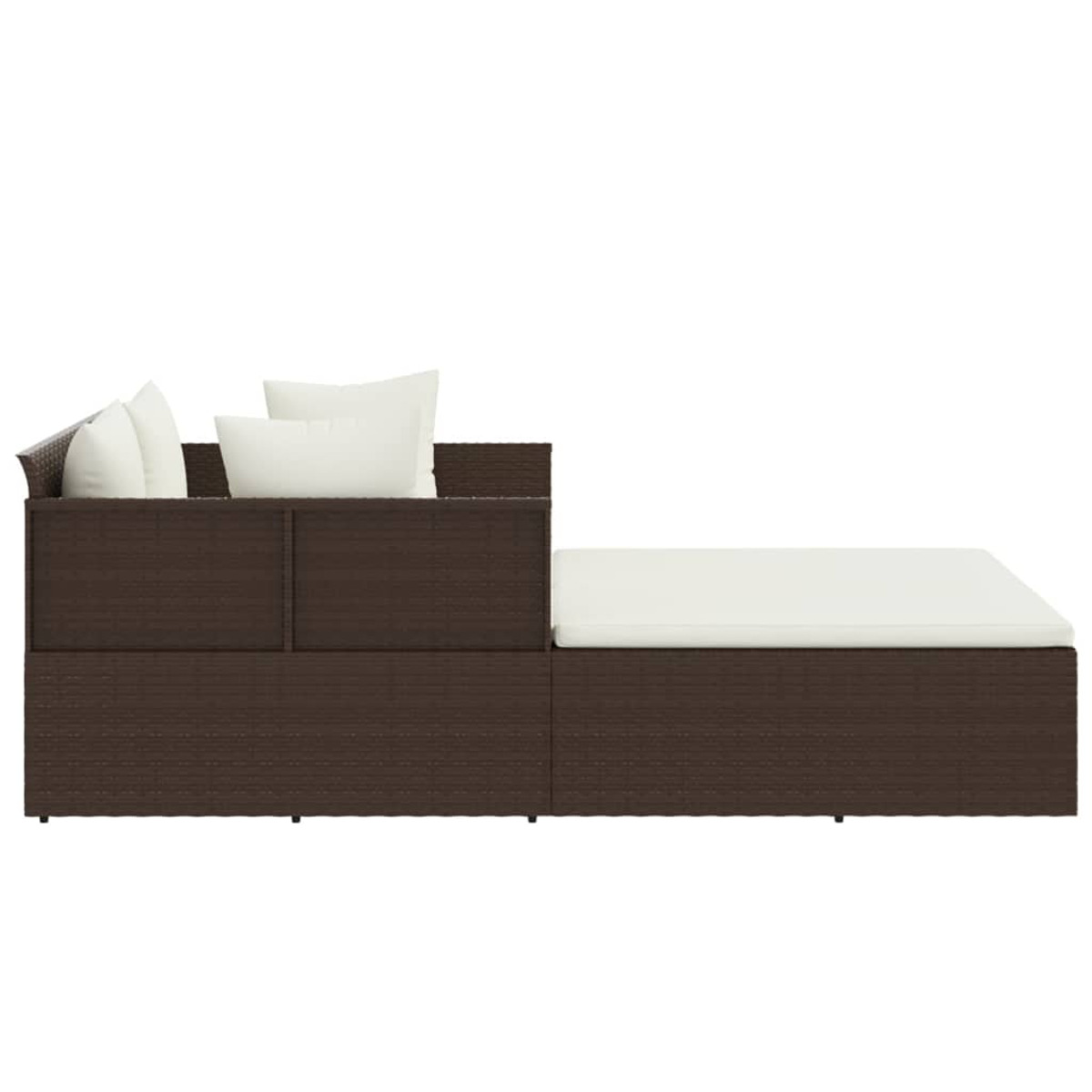 362266 VIDAXL Braun Sonnenbett,