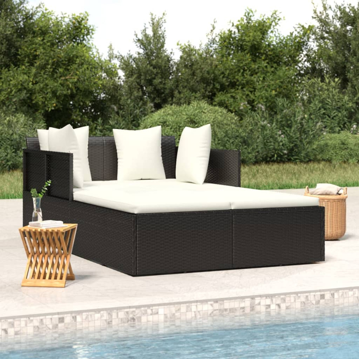 VIDAXL 362267 Sonnenbett, Schwarz