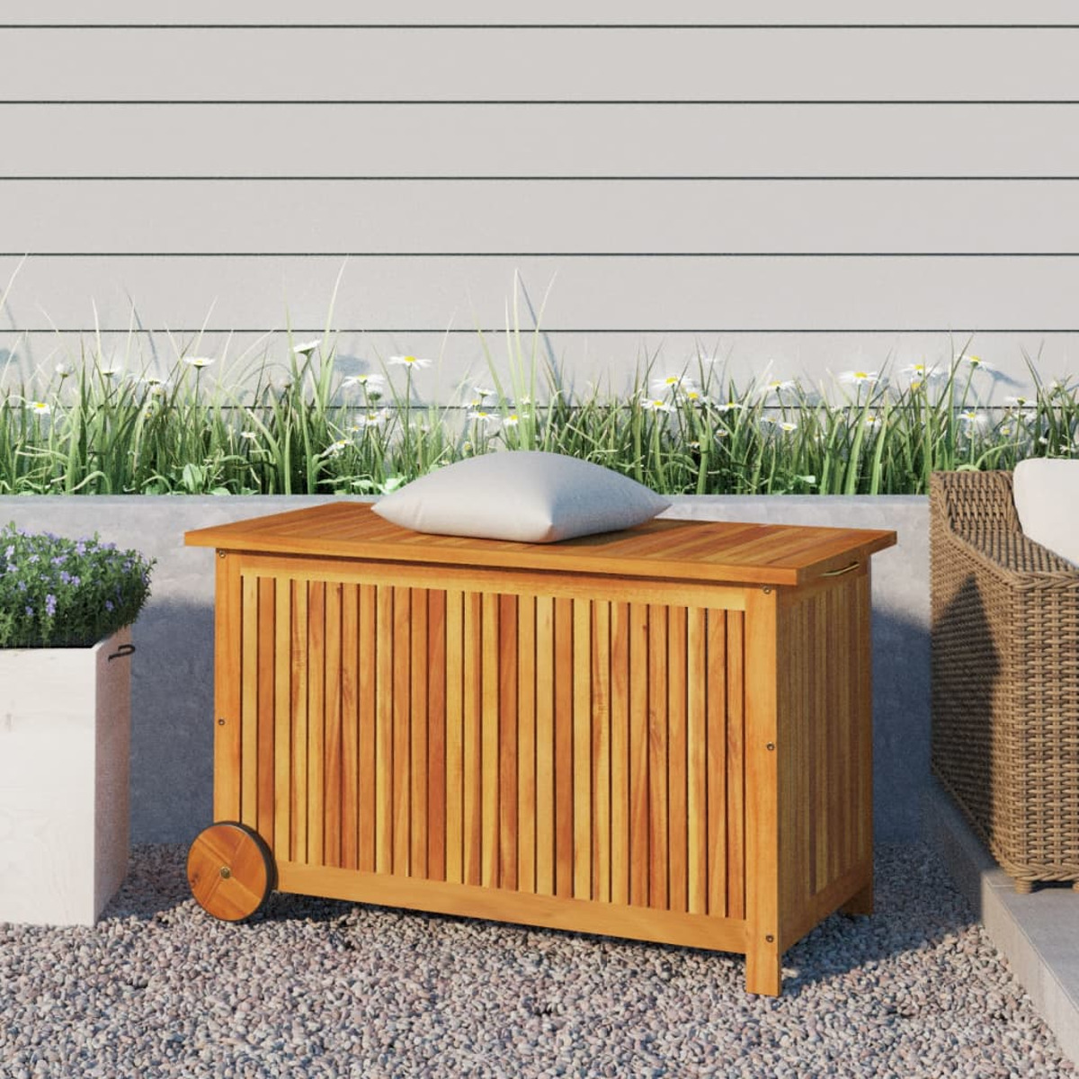 den Aufbewahrungsbox VIDAXL Holzfarbe für Garten, 319711