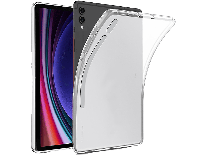 WIGENTO TPU Silikon Hülle robust dünn, Backcover, Samsung, Galaxy Tab S9+ Plus und FE, Transparent
