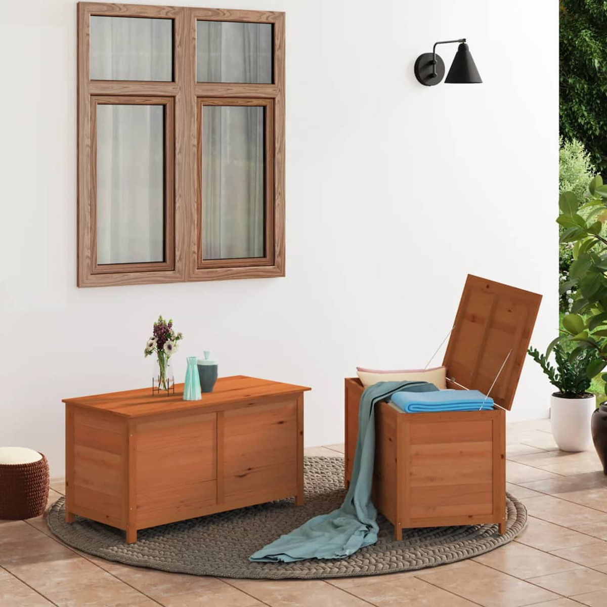 Aufbewahrungsbox den Braun VIDAXL Garten, für 152169