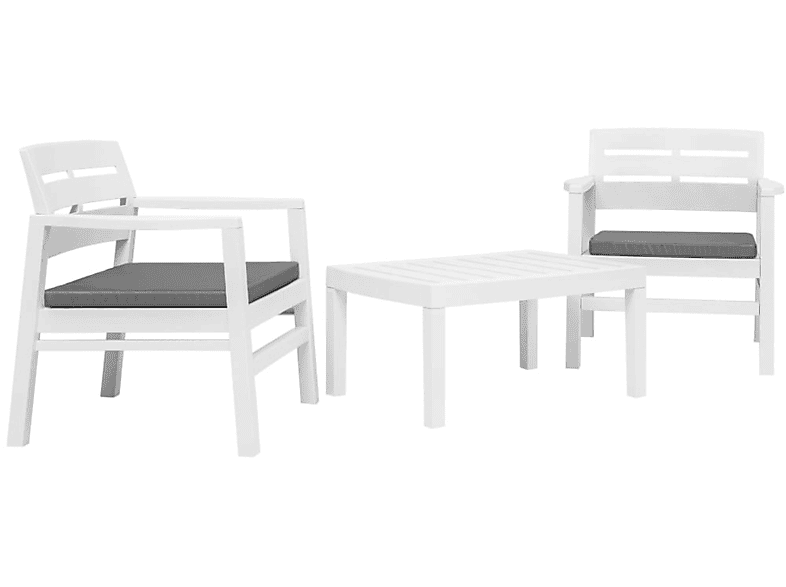VIDAXL 45620 Stuhlset, Weiß Gartentisch- und