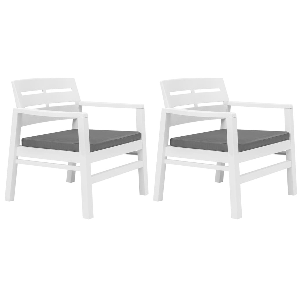 VIDAXL 45620 Stuhlset, Gartentisch- Weiß und