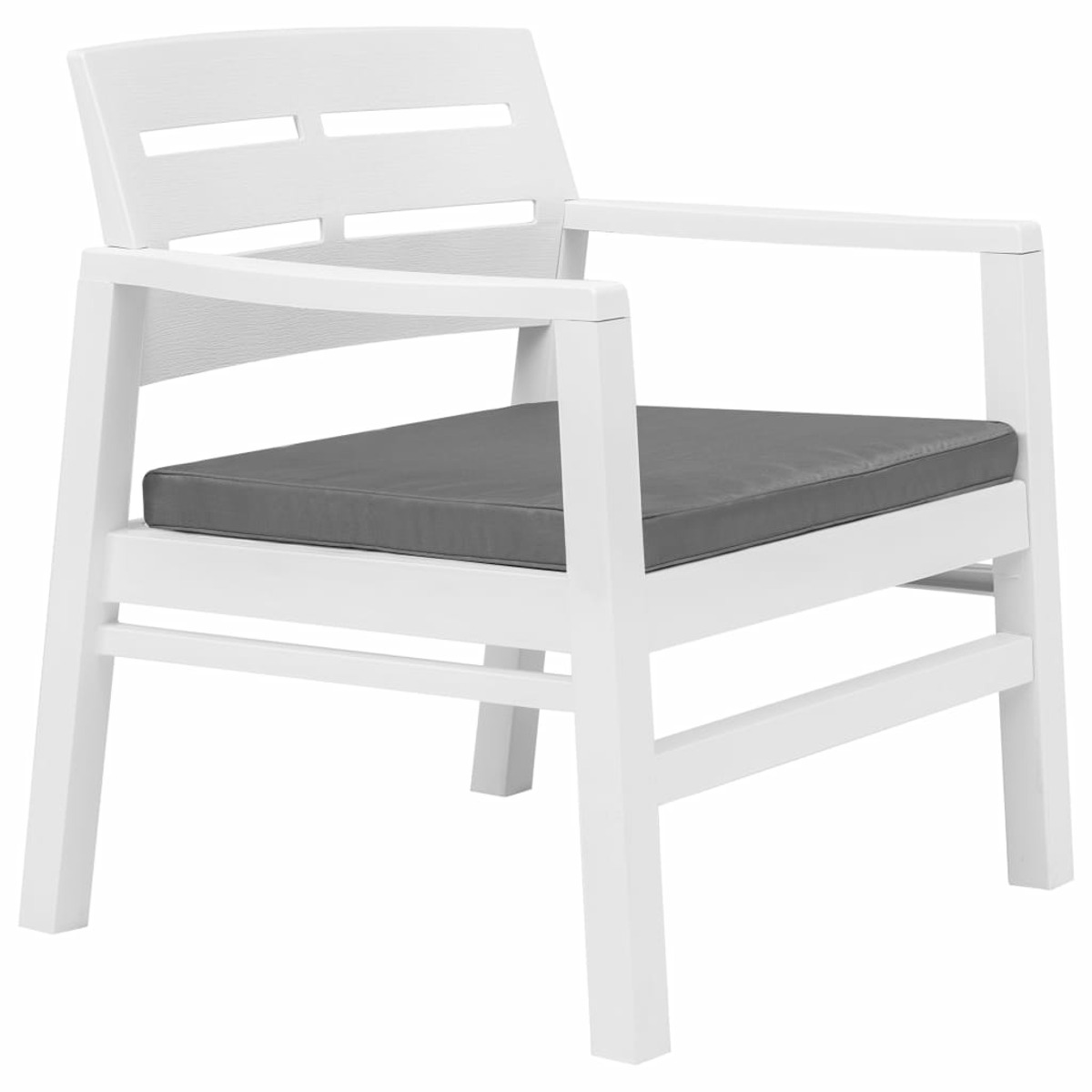 VIDAXL 45620 Stuhlset, Gartentisch- Weiß und