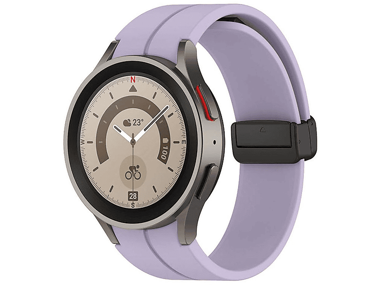 WIGENTO Sport Ersatz TPU Armband 4 5 45mm / Watch 4 Lila 43 / Watch Samsung, / Ersatzarmband, / / 42 Pro 44 / Classic 46 mm, mm 6 5 aus mm Silikon, 6 40 47 Galaxy Watch