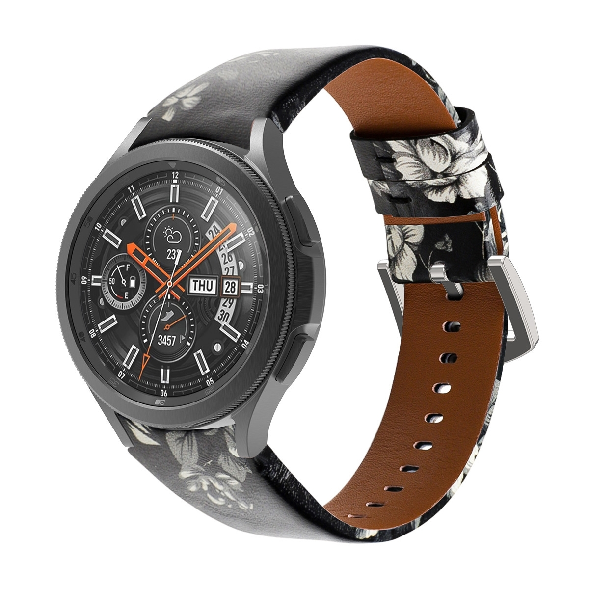 mm, / 4 43 Watch 5 40 47 WIGENTO Druck / Samsung, mm mm 45mm / Watch Design 6 mit Watch Classic Kunstleder / Pro 5 46 Ersatzarmband, 6 / Schwarz 44 4 / 42 Galaxy Armband,