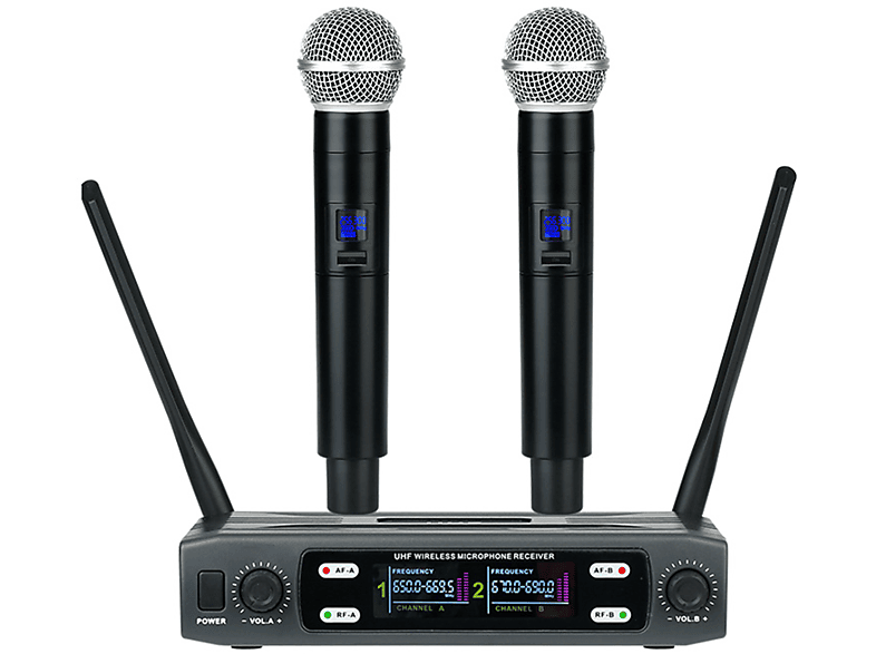 BYTELIKE Drahtloses Mikrofon ein Mikrofon KTV Mikrofon Host schwarz Haus Karaoke zwei Schlepptau professionelle