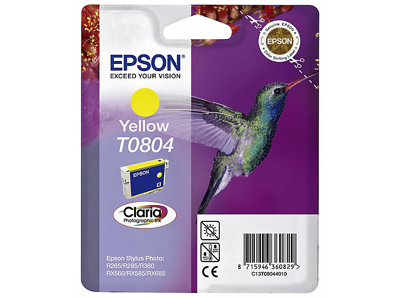 EPSON C13T080440 YELLOW F. STYLUS PHOTO Tintenpatrone Gelb (C13T08044011)