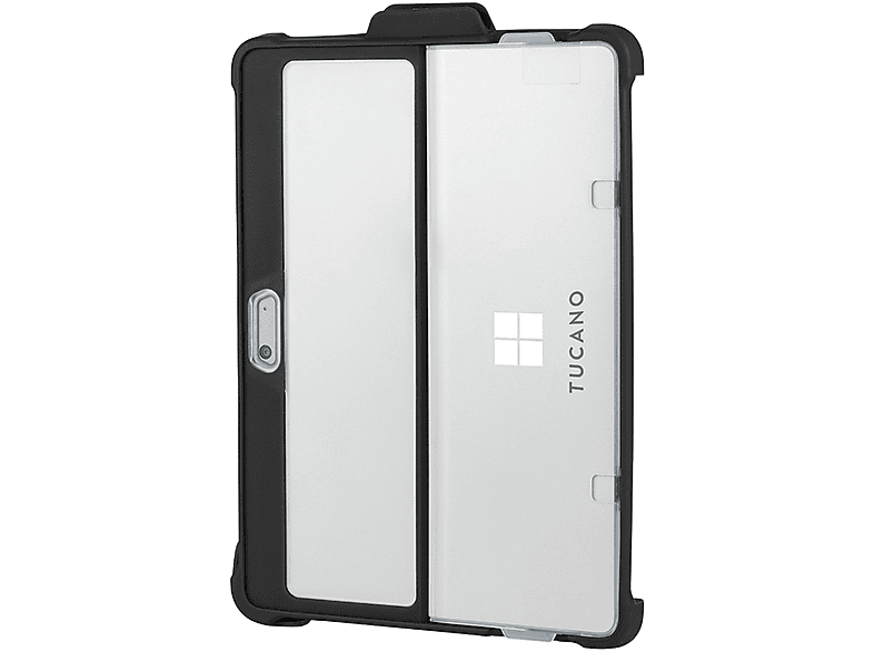 TUCANO Casco Tablet Cover Hülle Polycarbonat, Flip TPU, Microsoft Schwarz für