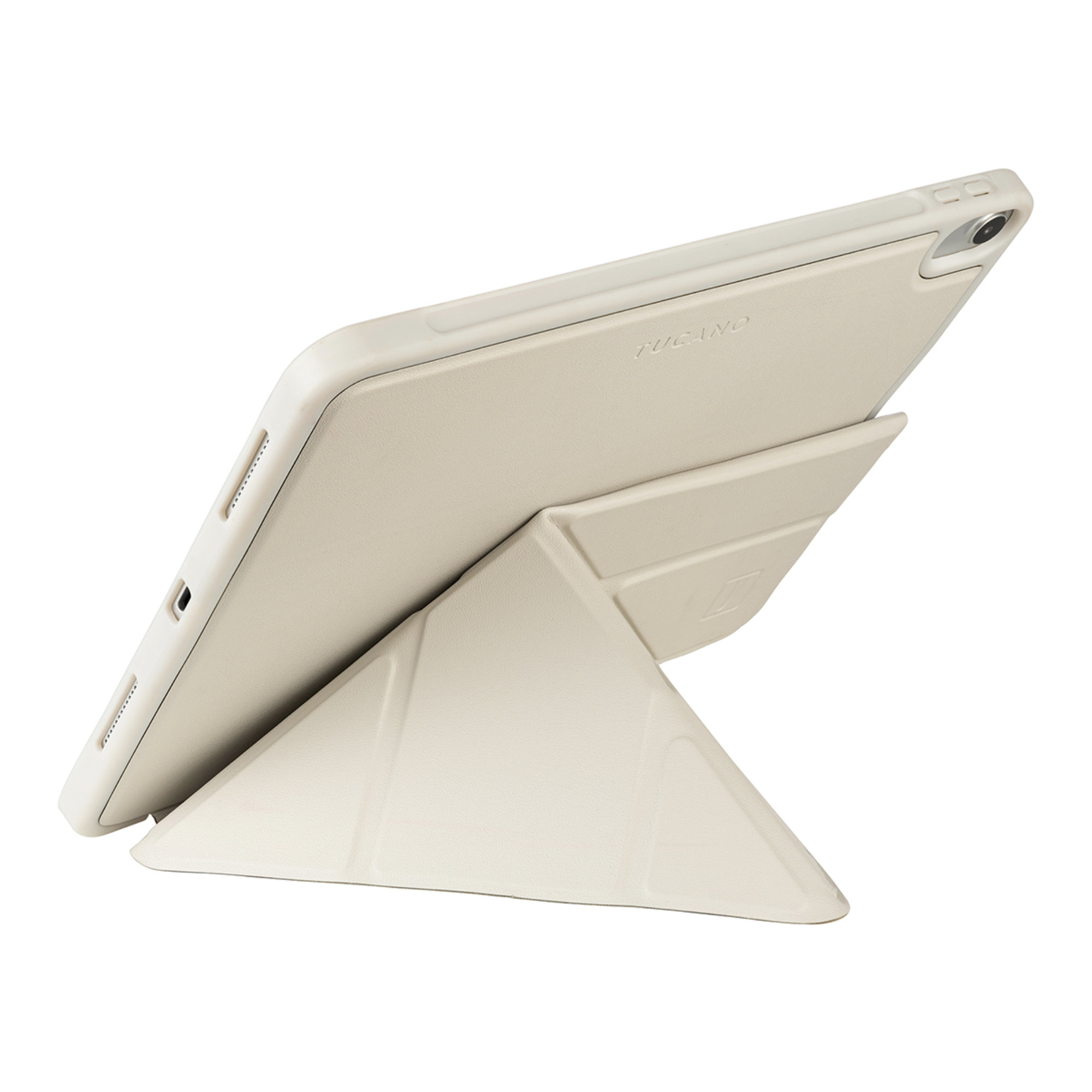 Bamboo Tablet Cover Hülle Flip Bambusfaser, PU, Apple TUCANO für Beige TPU,