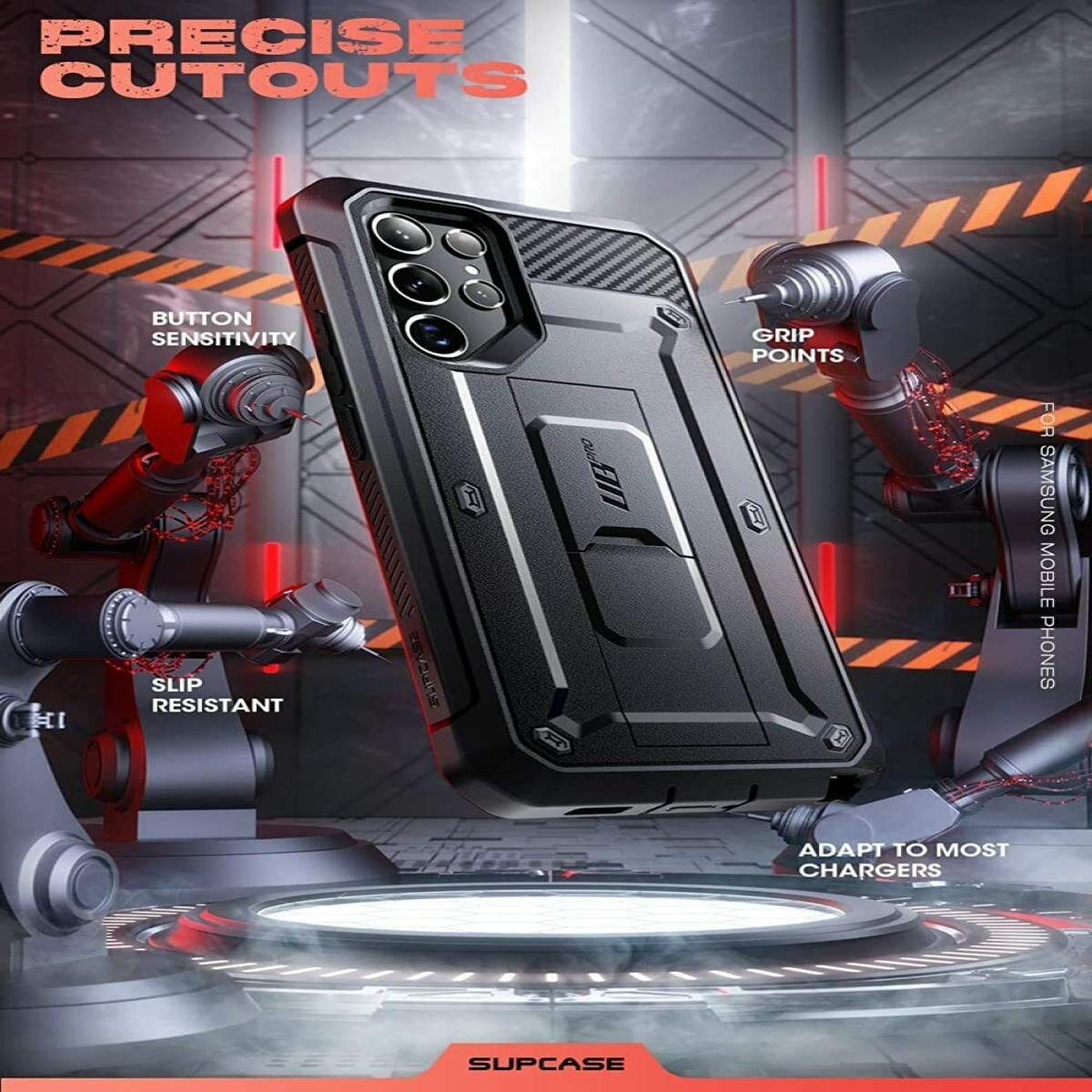 SUPCASE Unicorn Beetle Pro, Backcover, Samsung, Galaxy S23 Ultra, Schwarz