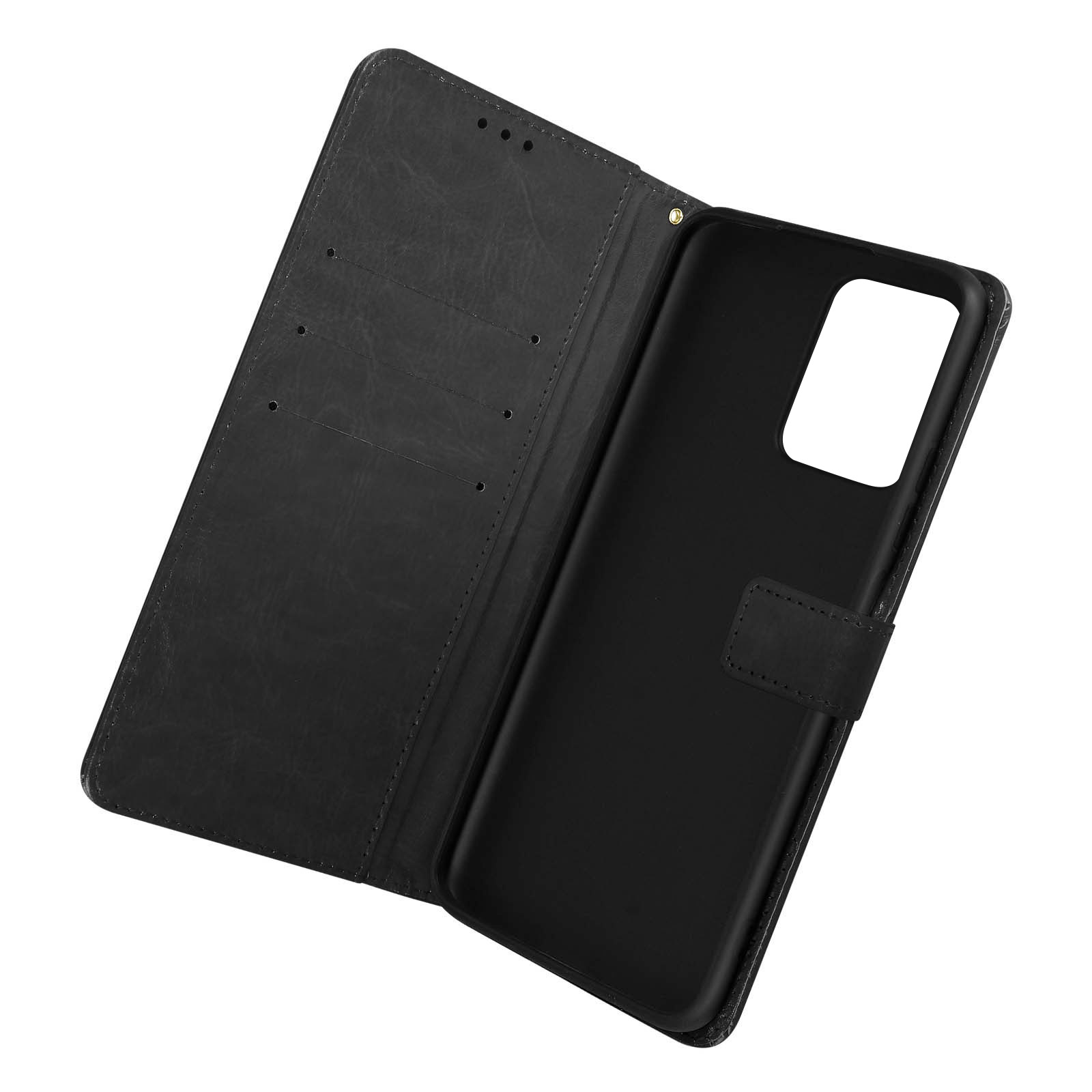 Xiaomi, Vintage Bookcover, 12 5G, AVIZAR Series, Redmi Note Schwarz