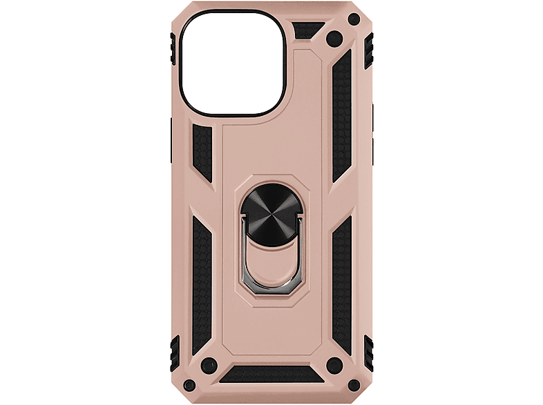 AVIZAR stoßfeste Handyhülle mit Ring Series, Backcover, Apple, iPhone 14 Pro Max, Rosegold