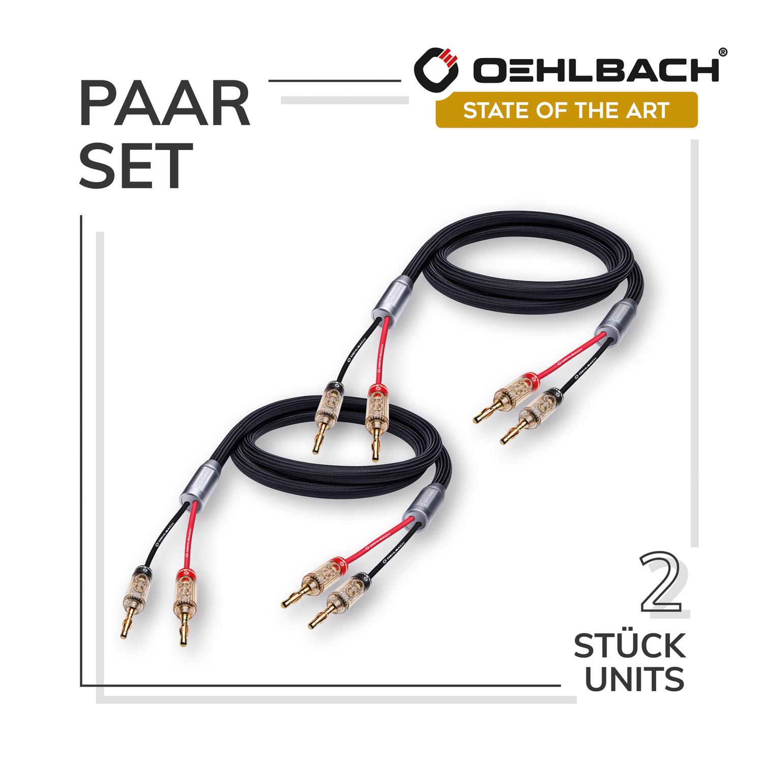 End Lautsprecherkabel, mit Bananenstecker Fusion Stereo, OEHLBACH Set Two cm 250 High B,