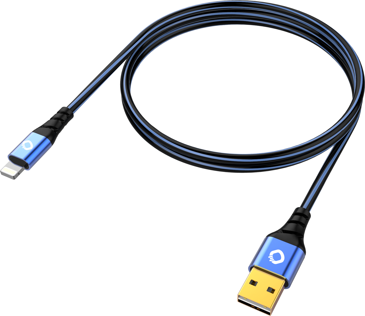 OEHLBACH 9321 USB PLUS USB-A AUF 0,50M Kabel für: Apple APPLE passend Schwarz/Blau LIGHTNING Lightning