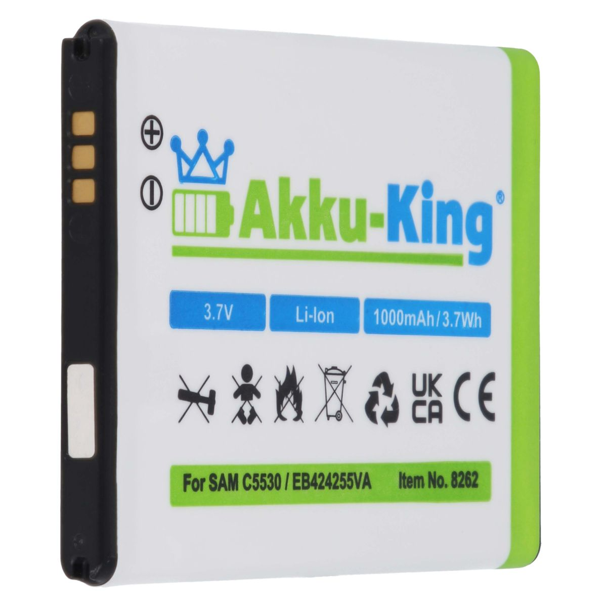 Samsung EB424255VA Akku kompatibel Volt, AKKU-KING Handy-Akku, mit 3.7 Li-Ion 1000mAh