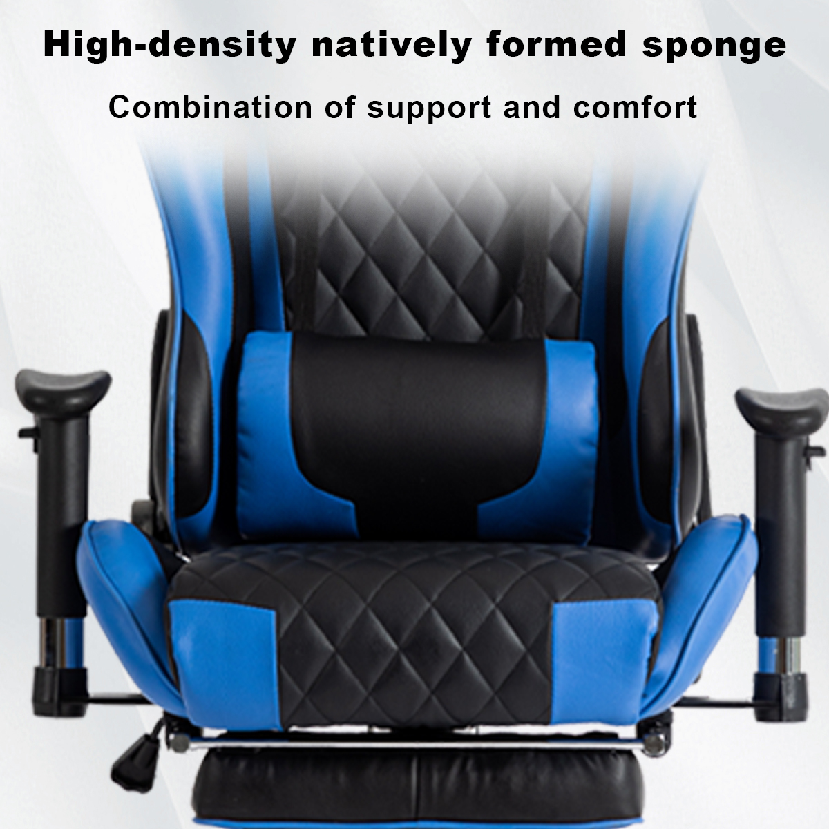 blue chair gaming FOXSPORT Gaming-Stuhl, blau with rest leg