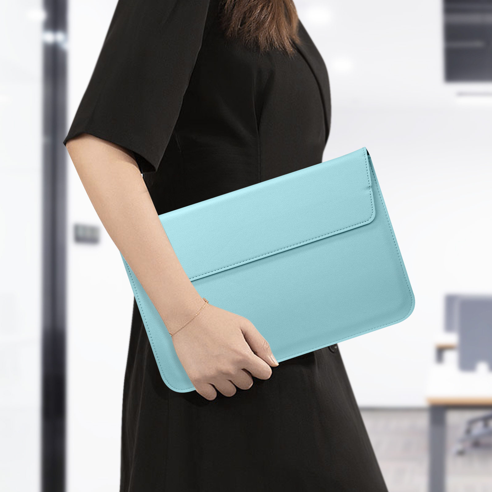 AVIZAR 11 Zoll Laptop- Series Universal Taschen Kunstleder, Tablettasche Aktentasche für Blau