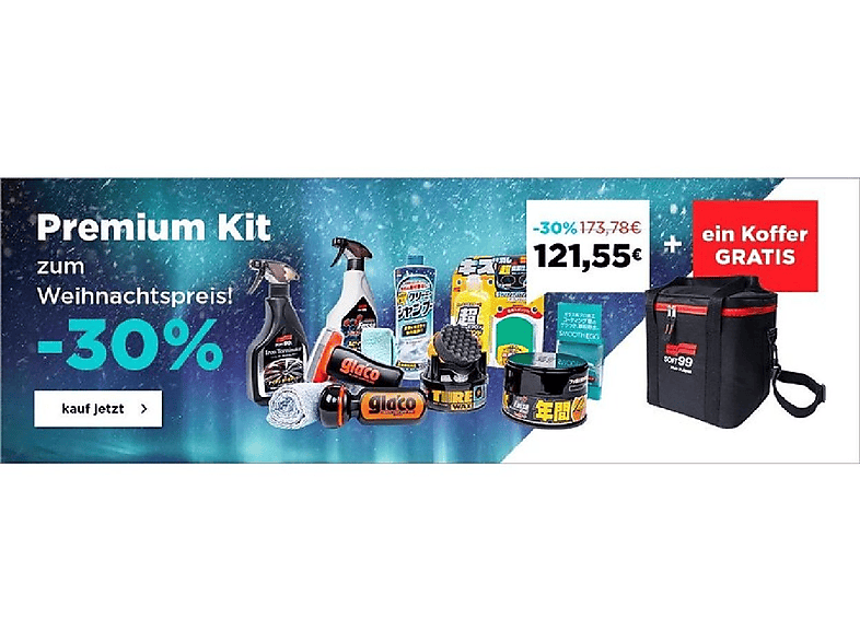INBUSCO / KUBIS Premium Kit-Profi-Kit Wachs Autopflege, Transparent