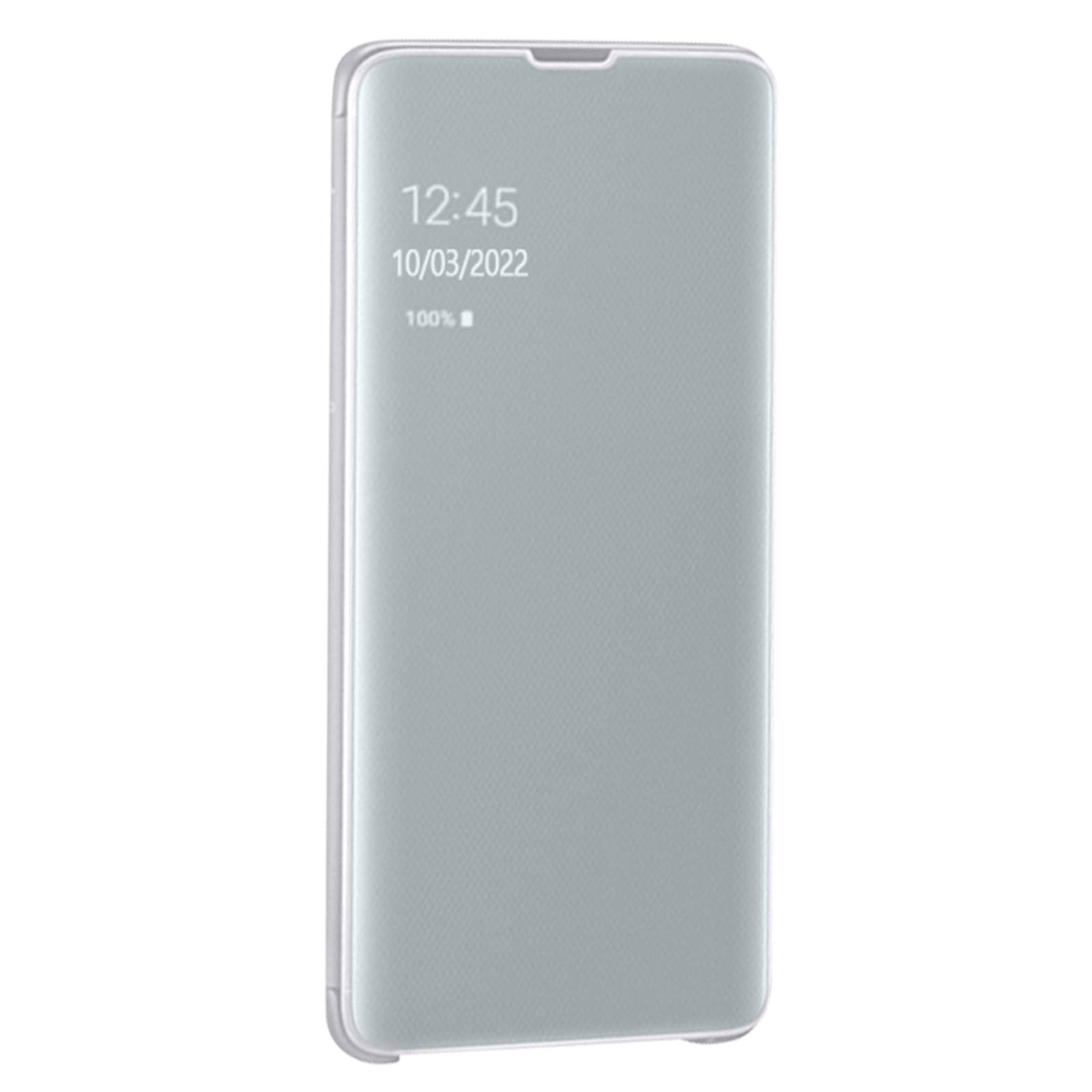 Series, View Samsung, Bookcover, S10 Galaxy Weiß SAMSUNG Plus, Clear