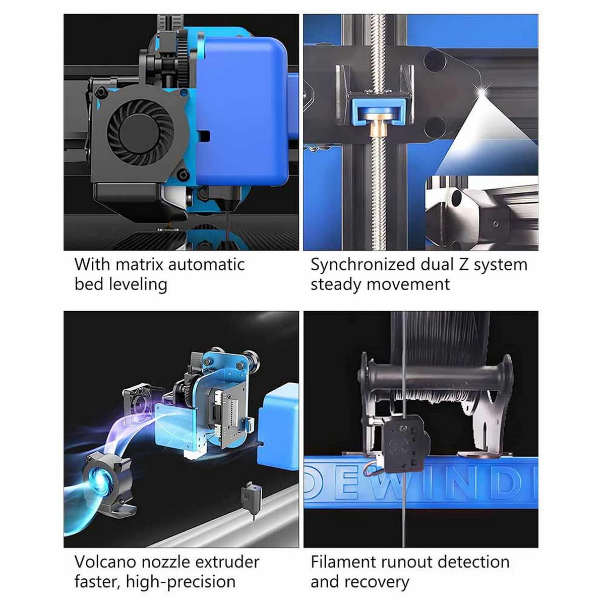 ARTILLERY Sidewinder X2 300x300x400mm 3D Extruder Drucker Printer Auto-Level FDM Direct 3D Drive