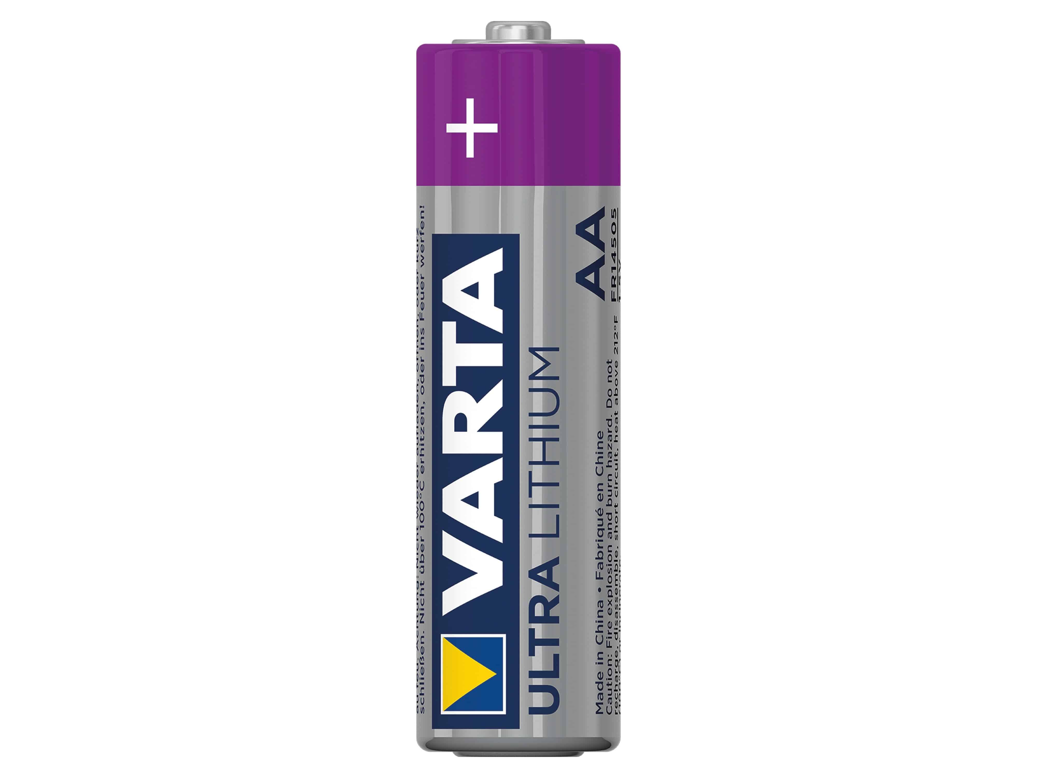 VARTA Lithium, Batterie Lithium Volt, 2.9 1.5 AA L91 Mignon Mando (4er Ah Blister) Ultra distancia Batterie,
