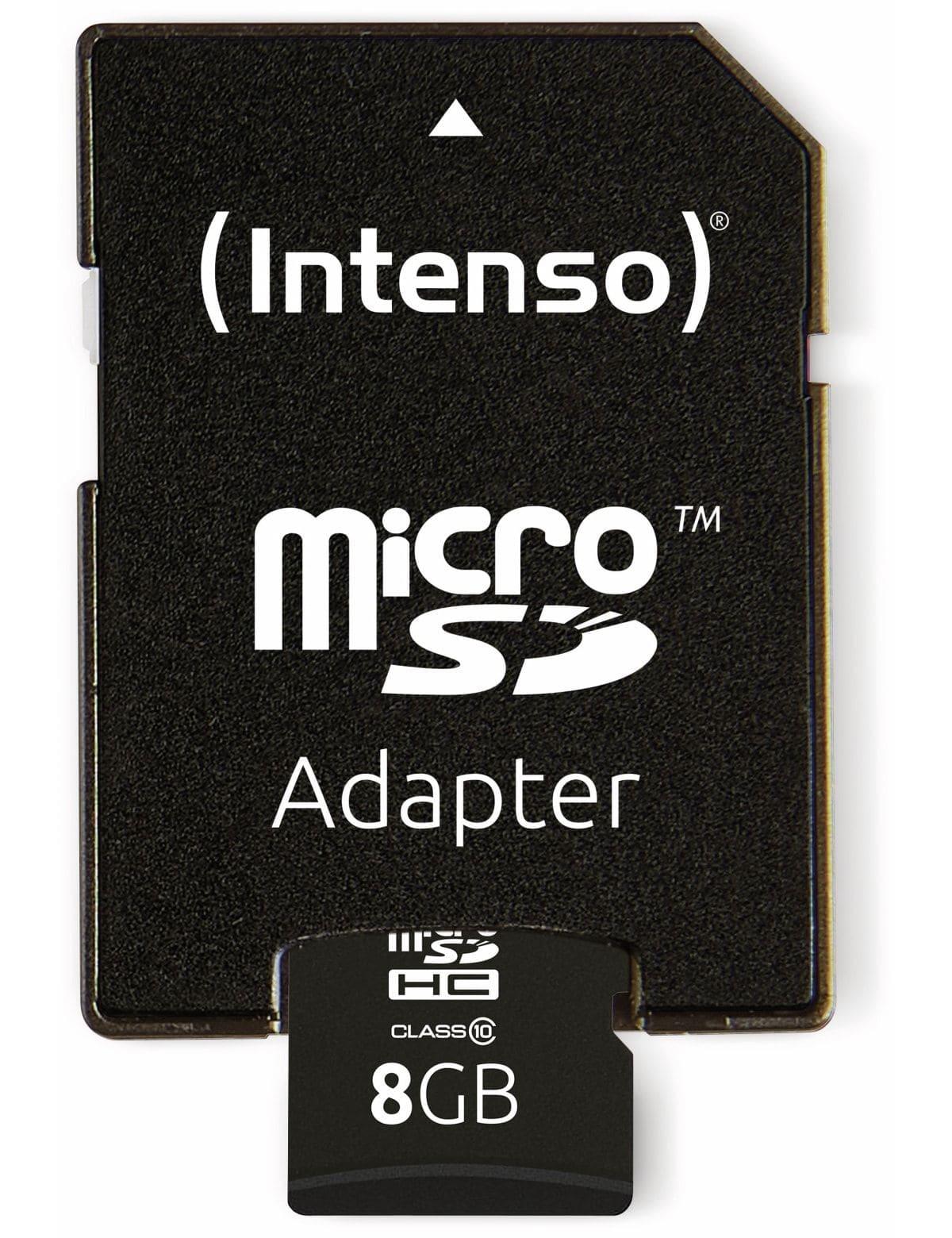 INTENSO MicroSD Card Class 10 Micro-SD GB, 8GB MB/s SDHC, 8 Speicherkarte, 12