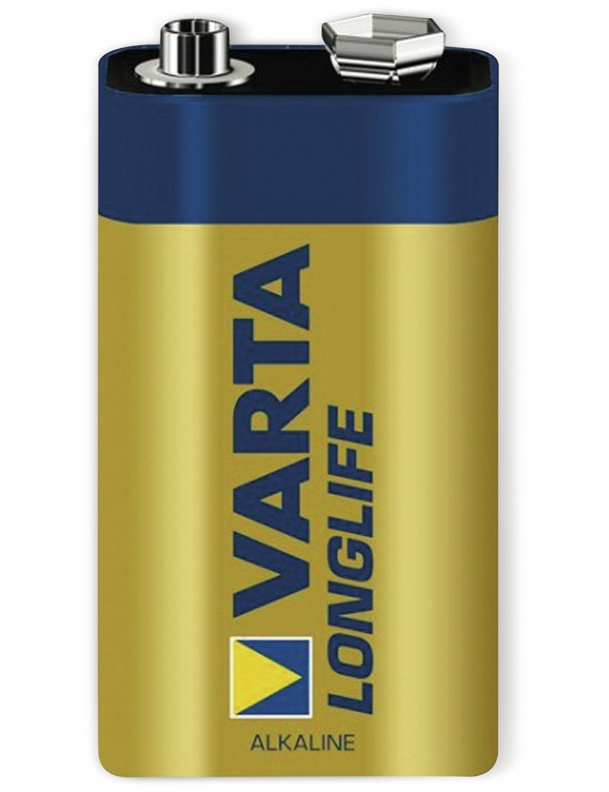 VARTA Longlife 9V Block Batterie Batterie, 9 (lose) Stück AlMn 4122 Ah 0.565 1 AlMn, Volt