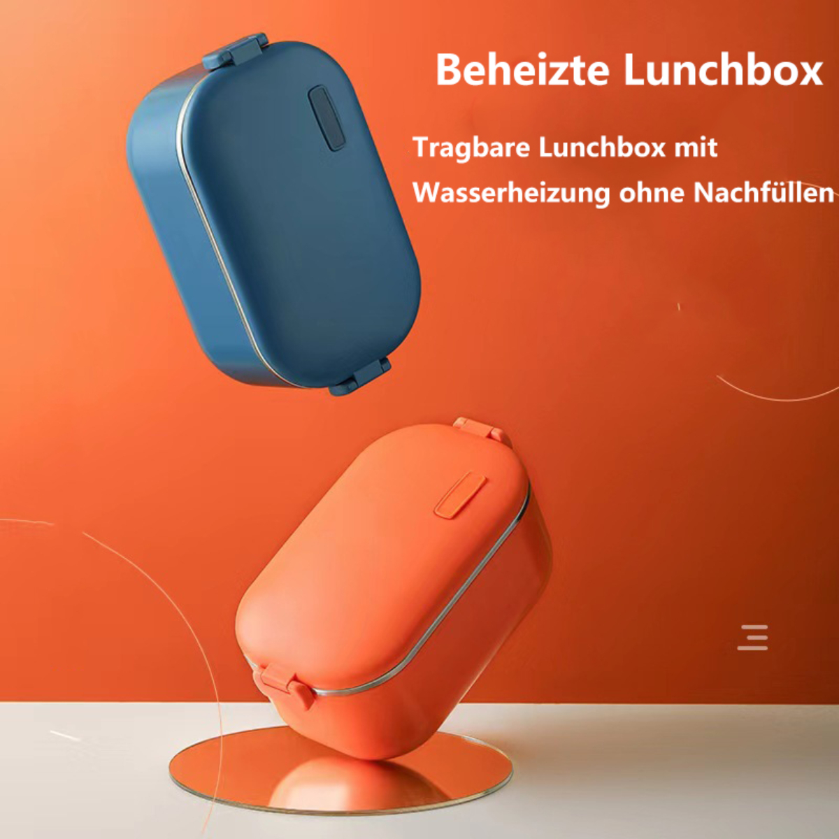 Heizung BYTELIKE elektrische tragbare Lunchbox Edelstahl wasserfrei Lunchbox verdickt Wärmeisolierung Brotdose 304
