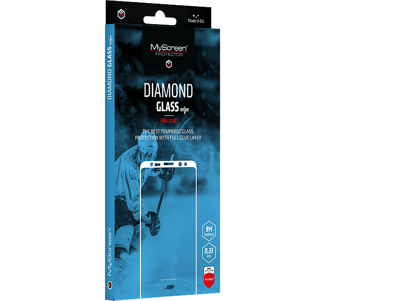 MYSCREEN PROTECTOR DIAMOND GLASS edge 14 Full Glue Black Displayschutz(für Plus) iPhone Apple