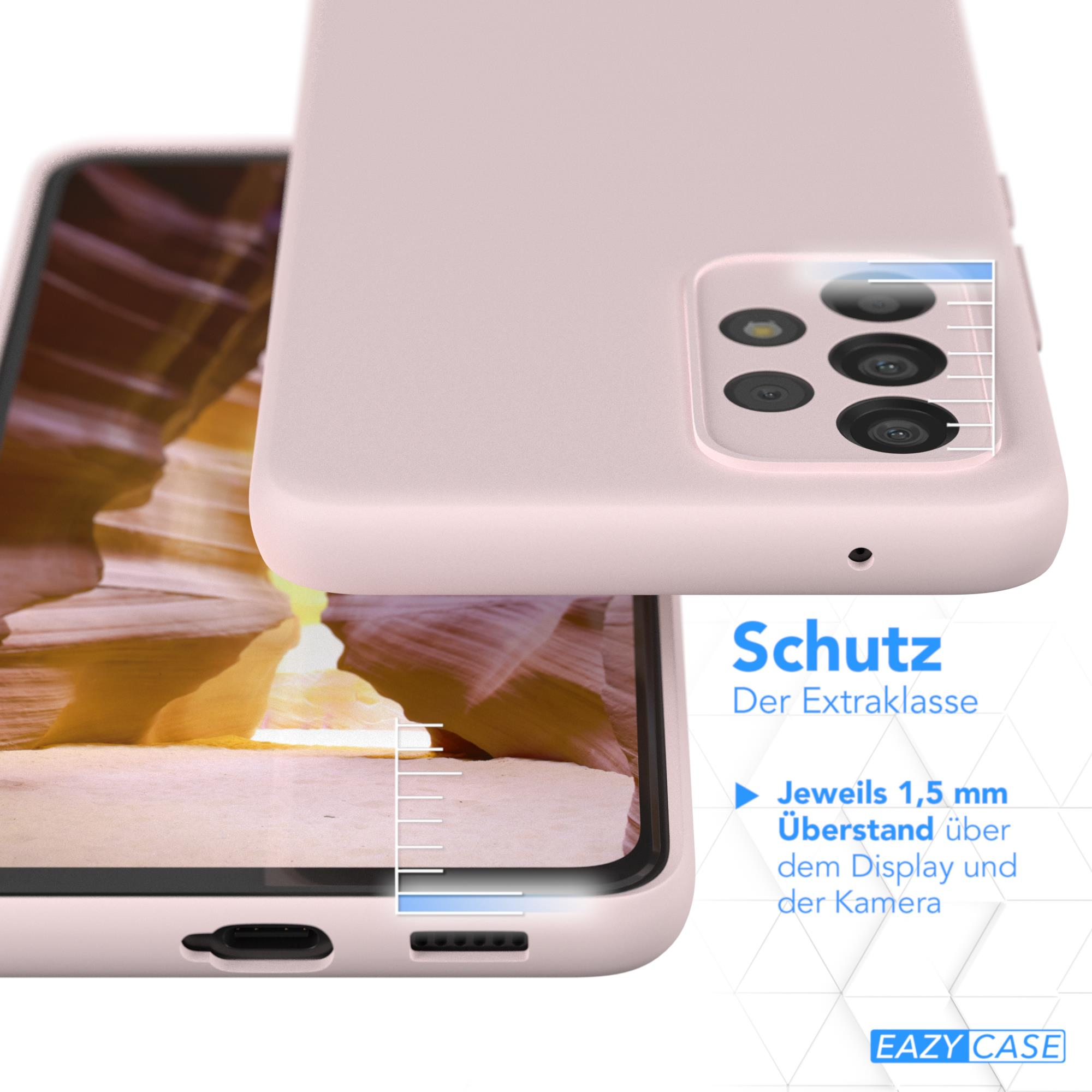 Pinke Handyhülle. Text: Schutz Der Extraklasse, 1,5 mm über Display und Kamera.