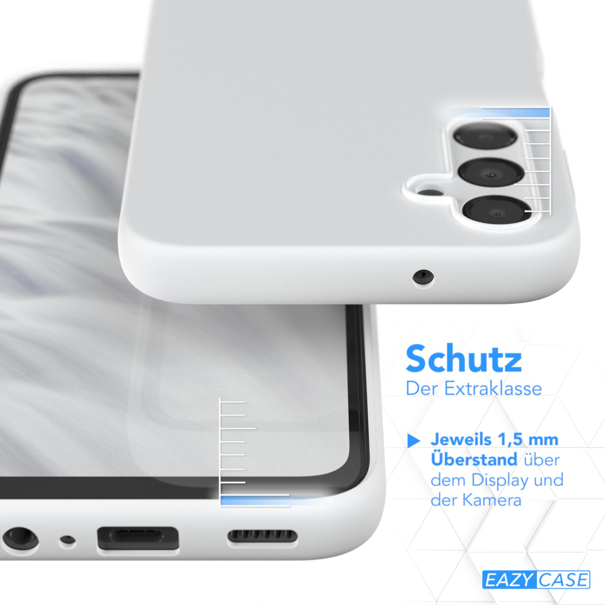 EAZY CASE Premium Silikon Handycase, A14 Weiß Samsung, 5G, Galaxy Backcover